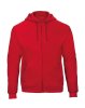 Hooded Full Zip Sweat Unisex Kleur Red