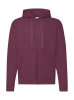 Classic Hooded Sweat Jacket Kleur Burgundy