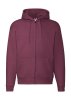 Premium Hooded Zip Sweat Kleur Burgundy