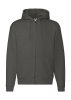 Premium Hooded Zip Sweat Kleur Charcoal