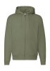 Premium Hooded Zip Sweat Kleur Classic Olive