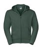 Men's Authentic Zipped Hood Kleur Bottle Green