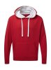 Men's Contrast Hoodie Kleur Red-White