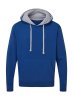 Men's Contrast Hoodie Kleur Royal-Light Oxford