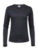 Ladies LS Interlock T-Shirt Kleur Dark Grey